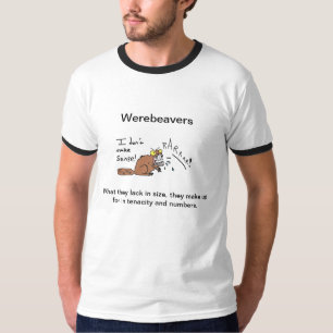 Mannen Ringer T: De Majestic Werebeaver T-shirt