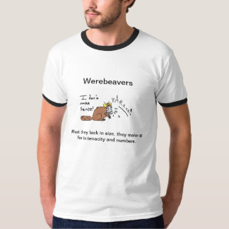 Mannen Ringer T: De Majestic Werebeaver T-shirt