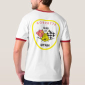 Mannen Ringer T-shirt - ALLEEN TERUG LOGO (Achterkant volledig)