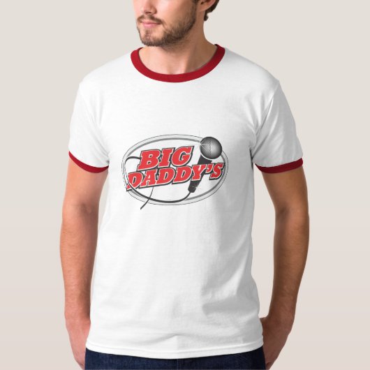 Mannen Ringer T-shirt - Rood (Voorkant)