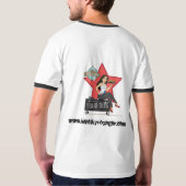 Mannen Ringer T-shirt van Healthy Voyager Tour Bus (Achterkant)