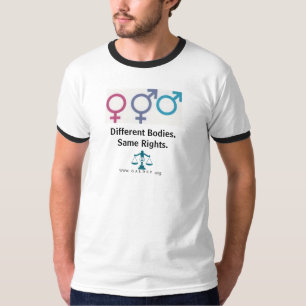Mannen Ringer T-Shirt - Verschillende Lichamen