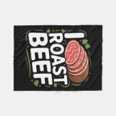 Mannen Roast Beef Bbq Vleesliefhebber Slager Chef  Fleece Deken (Voorkant (Horizontaal))
