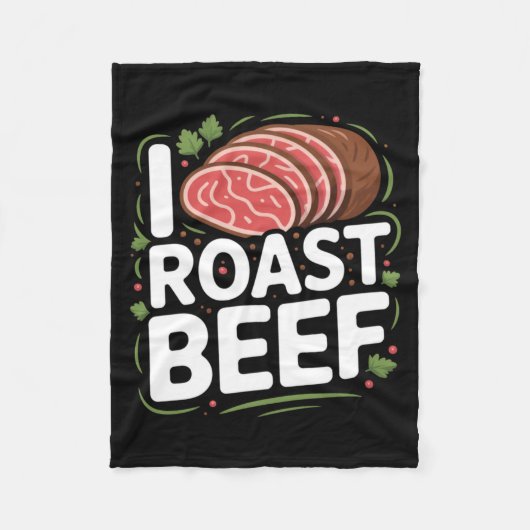 Mannen Roast Beef Bbq Vleesliefhebber Slager Chef  Fleece Deken (Voorkant)