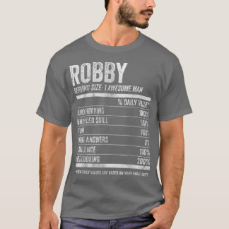Mannen Robby Nutrition Persoonlijke benaming Funny T-shirt
