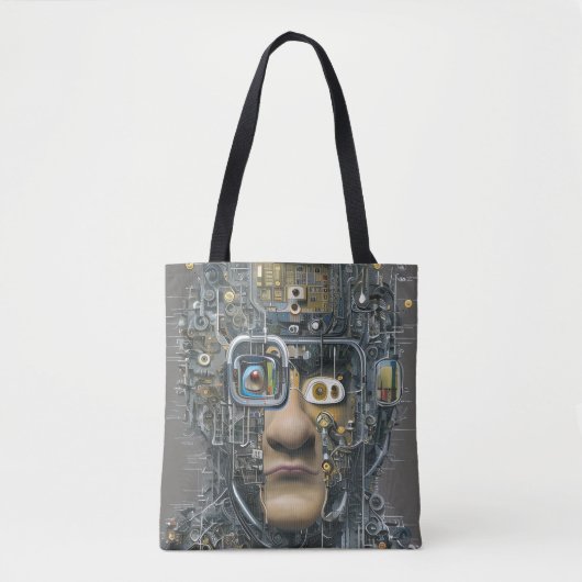 Mannen Robot Technology Mannelijk Man Purse Bag Tote Bag (Voorkant)