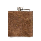 Mannen Robuust monogram Faux Leather Buffalo Brown Heupfles (Achterkant)