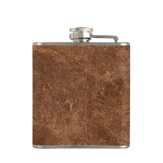 Mannen Robuust monogram Faux Leather Buffalo Brown Heupfles (Achterkant)