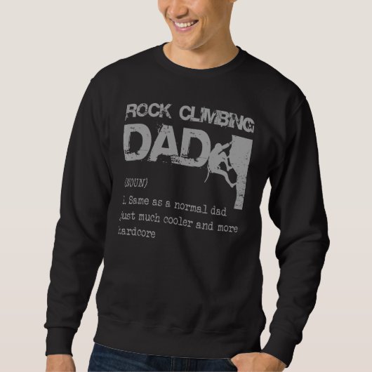 Mannen rock klimmen papa Definitie Trui (Voorkant)