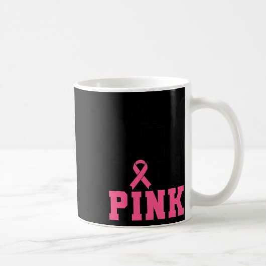 Mannen Rock Roze Borstkanker Bewustzijn Koffiemok (Rechts)
