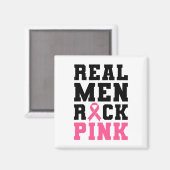 Mannen Rock Roze Borstkanker Bewustzijn Magneet (Voorkant / Achterkant)