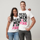 Mannen Rock Roze Borstkanker Bewustzijn T-shirt (Unisex)
