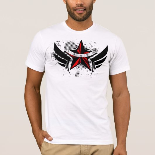 Mannen Rock Star T-shirt (Voorkant)