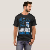 Mannen Rockin De Hamster Papa Leven Vaders Dag T-shirt (Voorkant volledig)