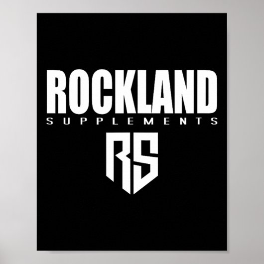 Mannen Rockland Supplementen Gym Fitness Workout B Poster (Voorkant)