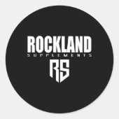Mannen Rockland Supplementen Gym Fitness Workout B Ronde Sticker (Voorkant)