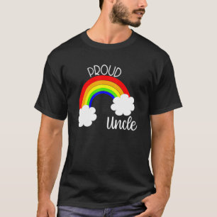 Mannen rode oom ter ondersteuning van Lgbetq Rainb T-shirt