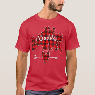 Mannen rode pappie Beer met 4 Cubaanse pappie Beer T-shirt