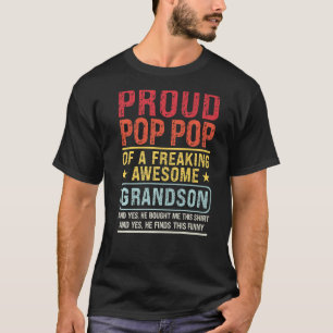 Mannen rode Pop Pop van een kleinzoon Pop Pop Gran T-shirt