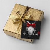 Mannen rode zwarte verjaardagsfeestje bedankjes labels