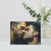 Mannen Romantisch Briefkaart (Staand voorkant)