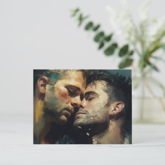 Mannen Romantisch Briefkaart (Staand voorkant)