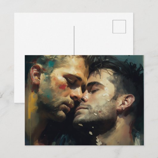 Mannen Romantisch Briefkaart (Voorkant / Achterkant)