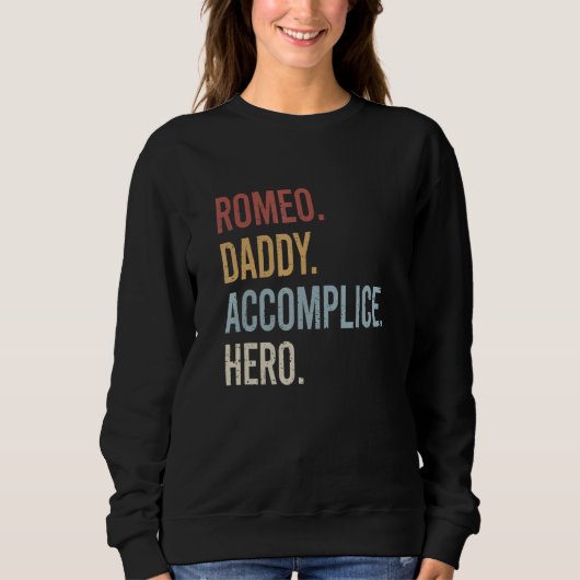 Mannen Romeo Daddy Handlanger Hero Retro Style Vin Trui (Voorkant)