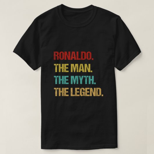 Mannen Ronaldo Het Man van de Myth de Legende T-shirt (Design voorkant)