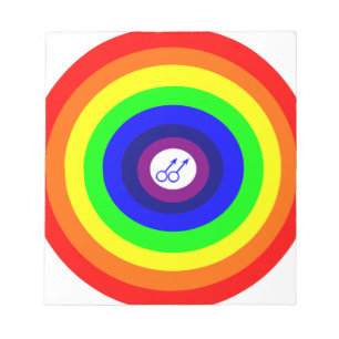 Mannen Rond regenboogNotitieblok Notitieblok