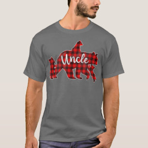 Mannen rood geplakt oom Beer met 3 kubusjes oom Be T-shirt