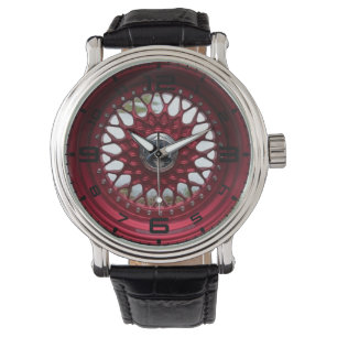 Mannen Rood mesh wielen Horloge