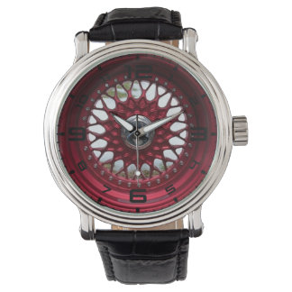 Mannen Rood mesh wielen Horloge