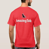 Mannen rood t-shirt met logo op de voorzijde (Achterkant)