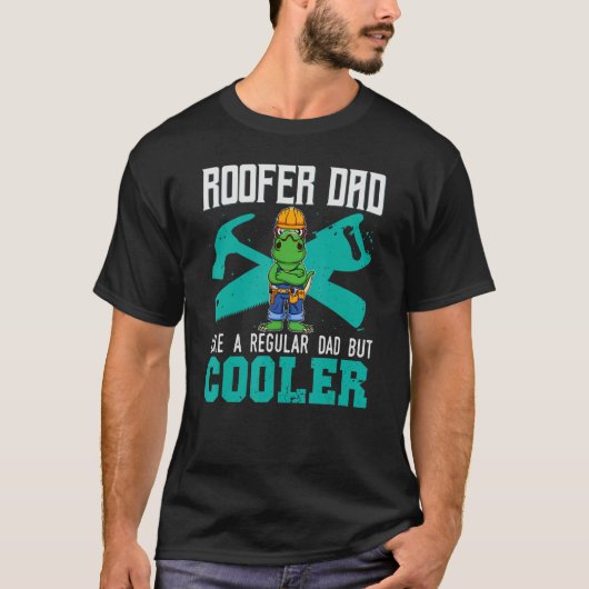Mannen Roofer vader als een gewone vader, maar koe T-shirt (Voorkant)