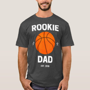 Mannen Rookie Papa Basketbal Lover 2018 Nieuw Papa T-shirt
