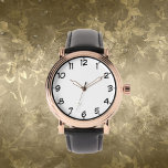 Mannen Roos Gold  horloge Zwart lederen band<br><div class="desc">Mannen Roos Gold  horloge met zwart lederen band een cadeau voor hem! Een geweldig cadeau dat speciale iemand!</div>