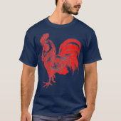 Mannen Rooster Cocky  Rooster T-shirt (Voorkant)