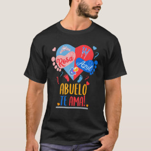 Mannen Rosa Azul Abuelo de Ama Gender Reopenbaart T-shirt