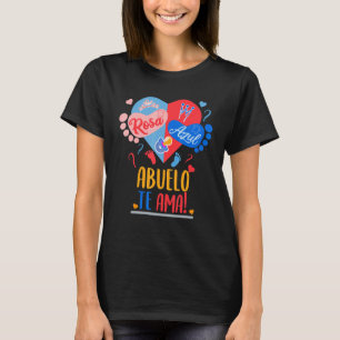 Mannen Rosa Azul Abuelo de Ama Gender Reopenbaart T-shirt
