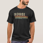 Mannen Rossi Naam Gepersonaliseerde Funny Retro Vi T-shirt (Voorkant)