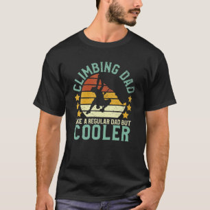 Mannen rots klimt pap bergbeklimmende grappenmaker t-shirt