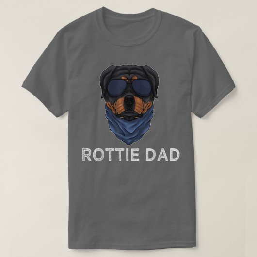 Mannen Rottie pa Rottweiler Puppy Funny Vader's Da T-shirt (Design voorkant)