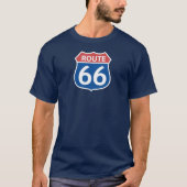 Mannen ROUTE 66 SIGN RED, BLUE T-Shirt (Voorkant)