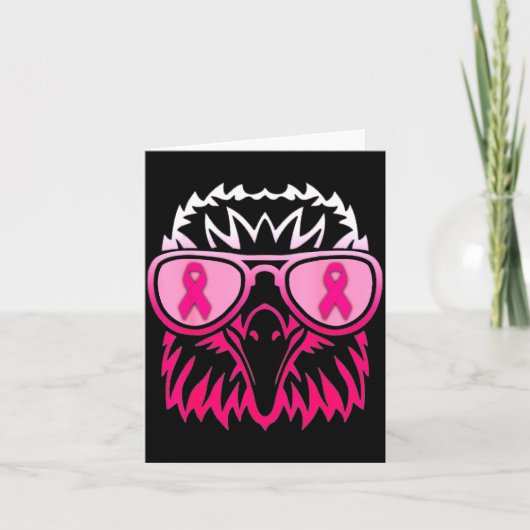Mannen Roze Lint Zonnebril Steun Borstkanker Kaart (Voorkant)