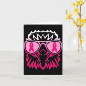 Mannen Roze Lint Zonnebril Steun Borstkanker Kaart (Gele Bloem)