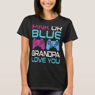 Mannen roze of blauw geslacht onthullen videogame t-shirt