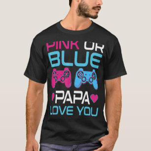 Mannen roze of blauw geslacht onthullen videogame  t-shirt