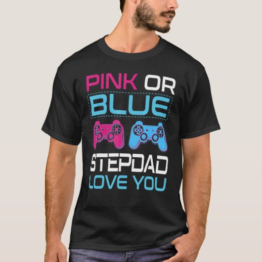 Mannen roze of blauw geslacht onthullen videogame  t-shirt (Voorkant)