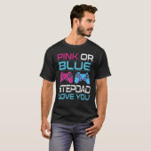 Mannen roze of blauw geslacht onthullen videogame  t-shirt (Voorkant volledig)